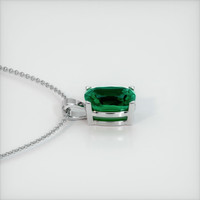 2.71 Ct. Emerald Pendant, 18K White Gold 3
