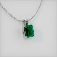 2.62 Ct. Emerald  Pendant - 18K White Gold