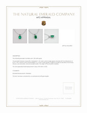 Emerald Pendant 1.32 Ct., 18K White Gold Appraisal