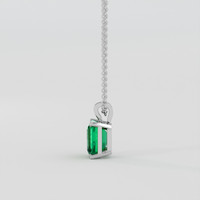 2.58 Ct. Emerald Pendant, 18K White Gold 3