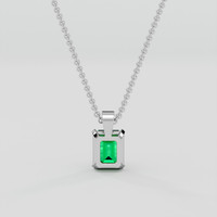 2.58 Ct. Emerald Pendant, 18K White Gold 4