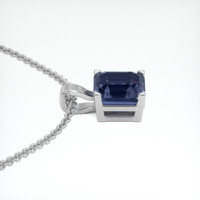3.07 Ct. Gemstone Pendant, 18K White Gold 3