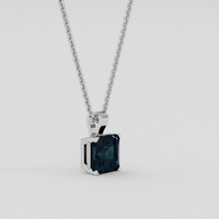 5.41 Ct. London Blue Topaz Pendant, 18K White Gold 2