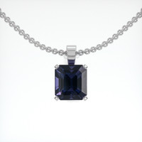 3.09 Ct. Gemstone Pendant, 18K White Gold 1