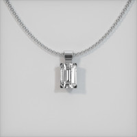 1.42 Ct. Sapphire Pendant, 18K White Gold 1