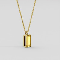5.13 Ct. Orangish Yellow Precious Topaz Pendant, 10K Yellow Gold 2