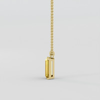 5.13 Ct. Orangish Yellow Precious Topaz Pendant, 10K Yellow Gold 3