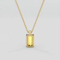 5.13 Ct. Orangish Yellow Precious Topaz Pendant, 10K Yellow Gold 4