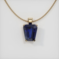 3.43 Ct. Sapphire Pendant, 14K Yellow Gold 1