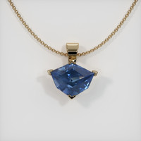 1.84 Ct. Sapphire Pendant, 14K Yellow Gold 1