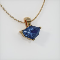 1.84 Ct. Blue Sapphire Pendant, 14K Yellow Gold 2