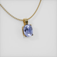 2.02 Ct. Sapphire Pendant, 14K Yellow Gold 2