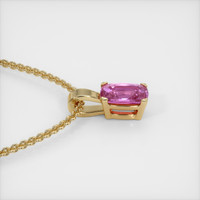 0.66 Ct. Pink Sapphire Pendant, 14K Yellow Gold 3