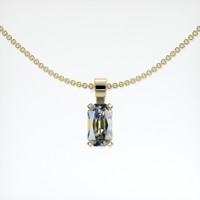 0.86 Ct. Bi Color Sapphire Pendant, 14K Yellow Gold 1