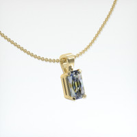 0.86 Ct. Bi Color Sapphire Pendant, 14K Yellow Gold 2