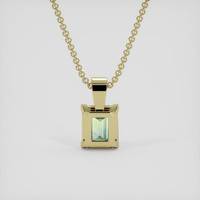 1.06 Ct. Bi Color Sapphire Pendant, 14K Yellow Gold 4