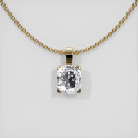 0.56 Ct. Sapphire Pendant, 14K Yellow Gold 1