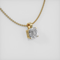 2.75 Ct. White Sapphire Pendant, 14K Yellow Gold 2