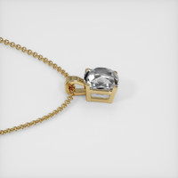 2.75 Ct. White Sapphire Pendant, 14K Yellow Gold 3