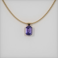 0.75 Ct. Sapphire Pendant, 14K Yellow Gold 1