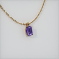 0.75 Ct. Purple Sapphire Pendant, 14K Yellow Gold 2