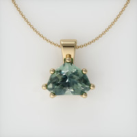 1.20 Ct. Sapphire Pendant, 14K Yellow Gold 1