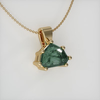 1.20 Ct. Sapphire Pendant, 14K Yellow Gold 2
