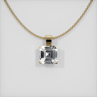 6.06 Ct. Sapphire Pendant, 14K Yellow Gold 1