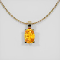 1.03 Ct. Sapphire Pendant, 14K Yellow Gold 1