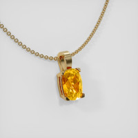 1.03 Ct. Sapphire Pendant, 14K Yellow Gold 2