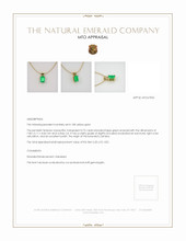 Emerald Pendant 0.75 Ct., 18K Yellow Gold Appraisal