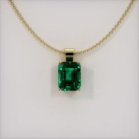 4.02 Ct. Emerald  Pendant - 18K Yellow Gold