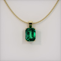 2.62 Ct. Emerald  Pendant - 18K Yellow Gold