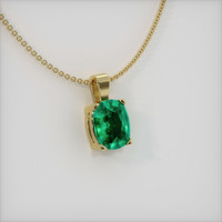 1.32 Ct. Emerald Pendant, 18K Yellow Gold 2