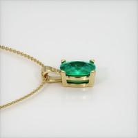 1.32 Ct. Emerald Pendant, 18K Yellow Gold 3