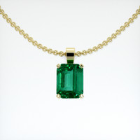2.10 Ct. Emerald Pendant, 18K Yellow Gold 1