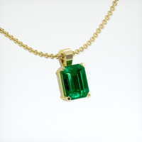 2.10 Ct. Emerald Pendant, 18K Yellow Gold 2