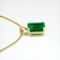 2.10 Ct. Emerald Pendant, 18K Yellow Gold 3