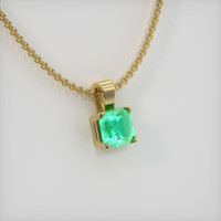 0.66 Ct. Emerald Pendant, 18K Yellow Gold 2
