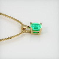 0.66 Ct. Emerald Pendant, 18K Yellow Gold 3