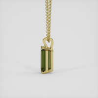 2.94 Ct. Green Tourmaline Pendant, 18K Yellow Gold 3