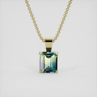 1.06 Ct. Bi Color Sapphire Pendant, 18K Yellow Gold 1