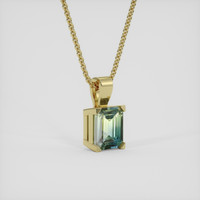 1.06 Ct. Bi Color Sapphire Pendant, 18K Yellow Gold 2