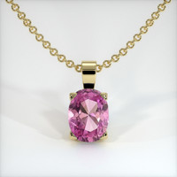 0.69 Ct. Sapphire Pendant, 18K Yellow Gold 1