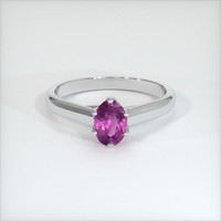 0.75 Ct. Pinkish Purple Sapphire Ring, Platinum 950 1