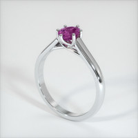 0.75 Ct. Pinkish Purple Sapphire Ring, Platinum 950 2