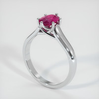 0.91 Ct. Ruby Ring, Platinum 950 2