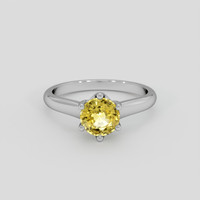 1.25 Ct. Yellow Sapphire Ring, Platinum 950 1