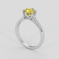 1.25 Ct. Yellow Sapphire Ring, Platinum 950 2