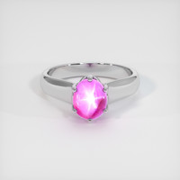 2.45 Ct. Pink Sapphire Ring, Platinum 950 1